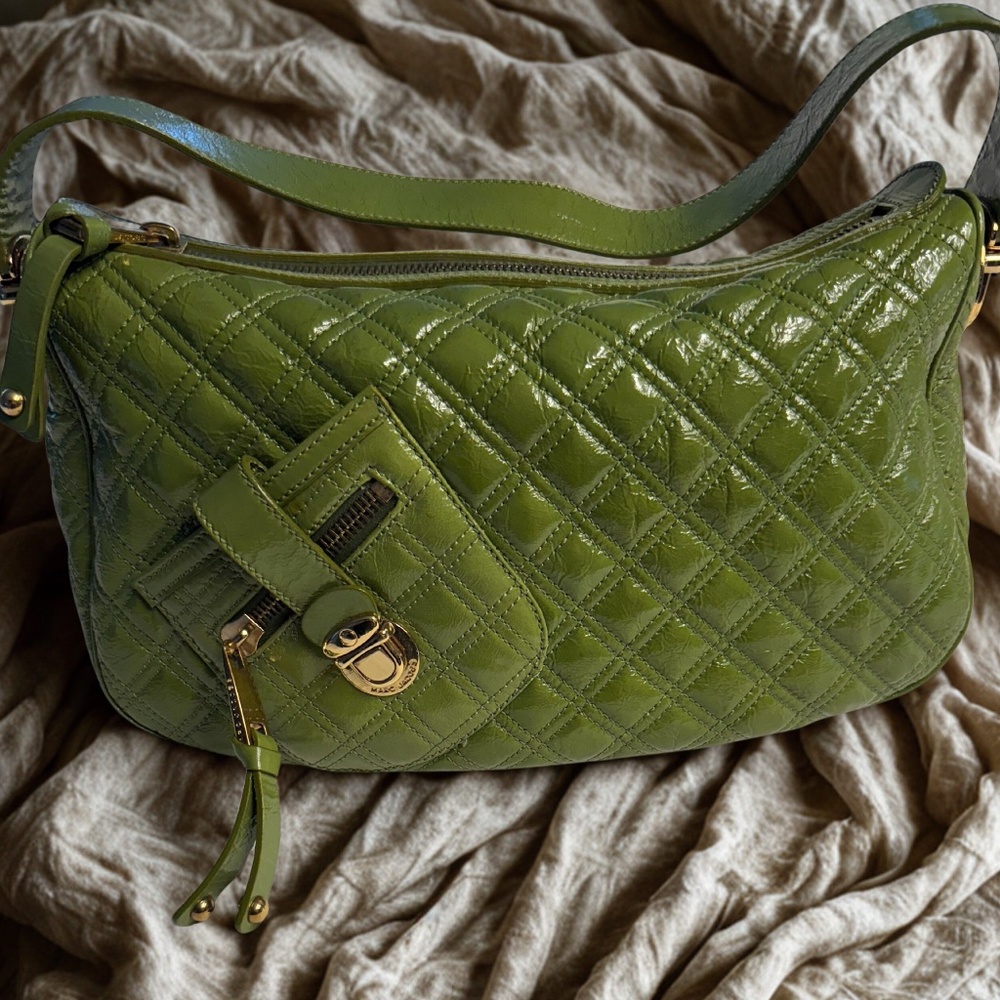 Marc Jacobs Green Patent Leather Ursula Hobo bag